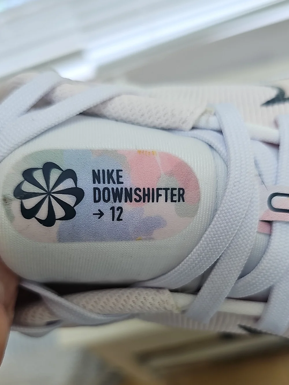 Nike Women's White and Light Pink Running Sneakers. (Worn Once)